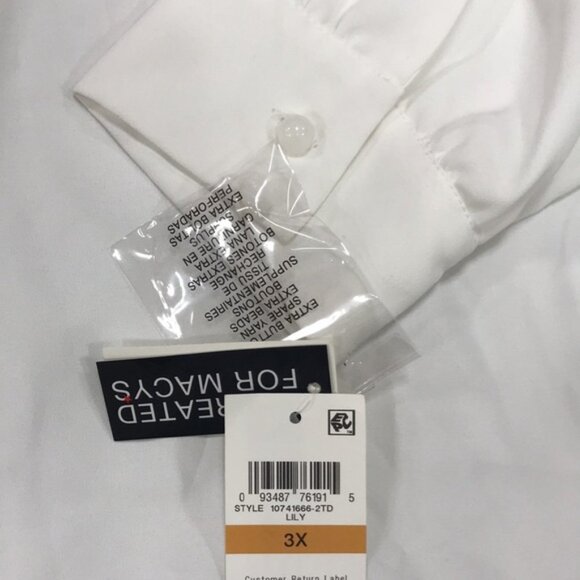 Bar III Trendy Plus Size Tie-Neck Blouse - Picture 5 of 8